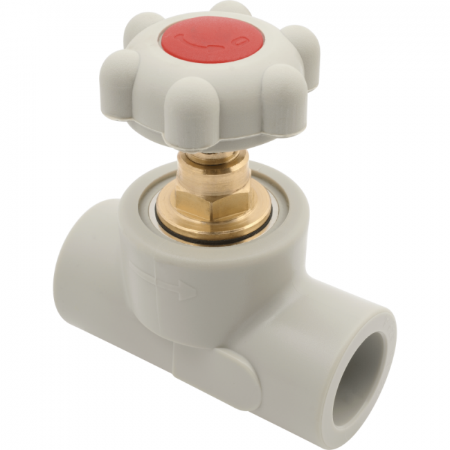 FV PPR Вентиль прямоточный пластиковый, Размер изделия: 40 