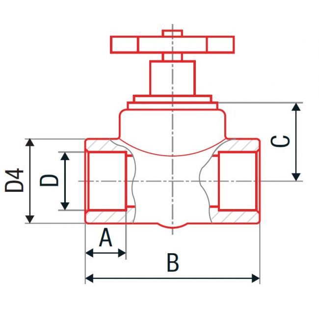 FV PPR Вентиль прямоточный пластиковый, Размер изделия: 20 ,фото 2