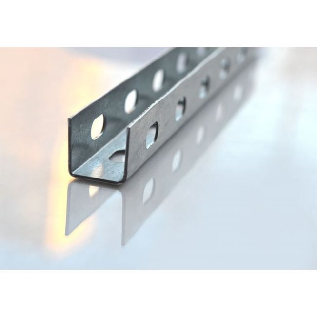 Профиль монтажный П(U)-образный 30х30х30 с перфорацией c 3 сторон Россия, Толщина профиля, мм: 1,8, Длина профиля, м: 2, Материал профиля: Оцинкованная сталь ,фото 3