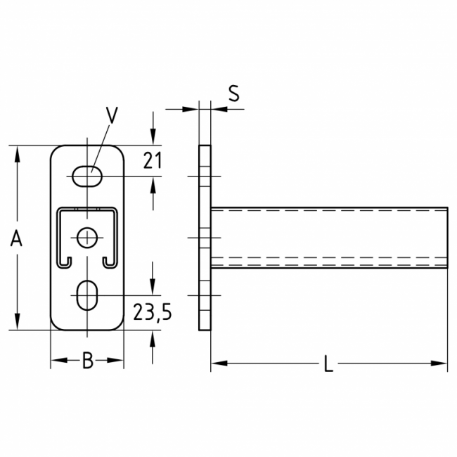 Консоль монтажная 41/62/2,5, оцинкованный MPR Mupro, Длина консоли, мм: 450, Материал профиля: Оцинкованный ,фото 2