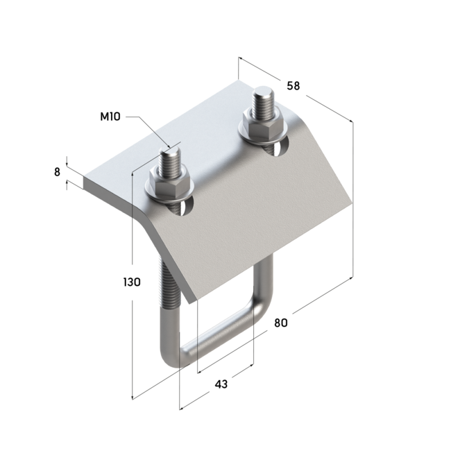 Зажим балочный TBC 41 (21-42) М8 Termoclip ,фото 4