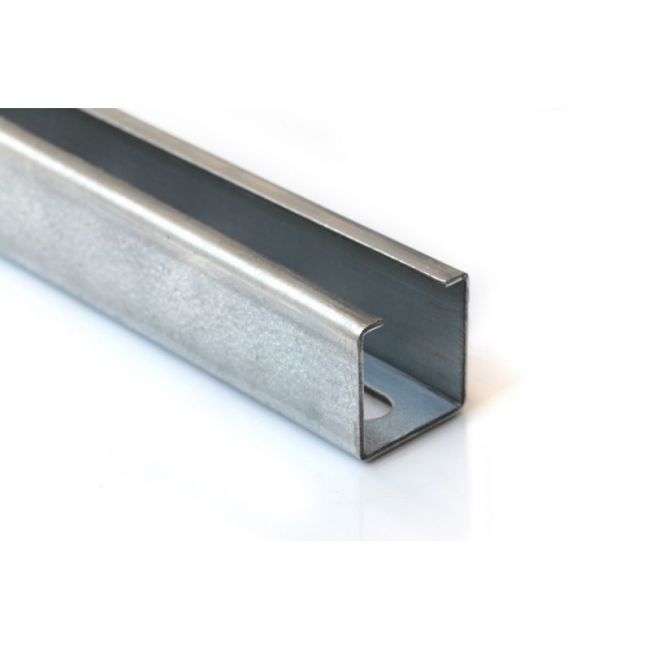 Профиль монтажный  С-образный 40Х40Х2,0, Толщина профиля, мм: 2, Длина профиля, м: 3, Материал профиля: Нержавеющия сталь 