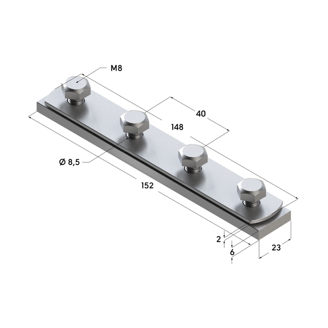 Соединитель профиля TSP SC 28 6F4 M8 Termoclip ,фото 3