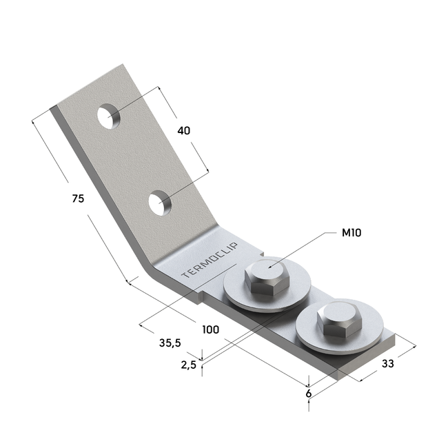 Уголок в сборе ТА P 45 38-41 6F4 Termoclip ,фото 3
