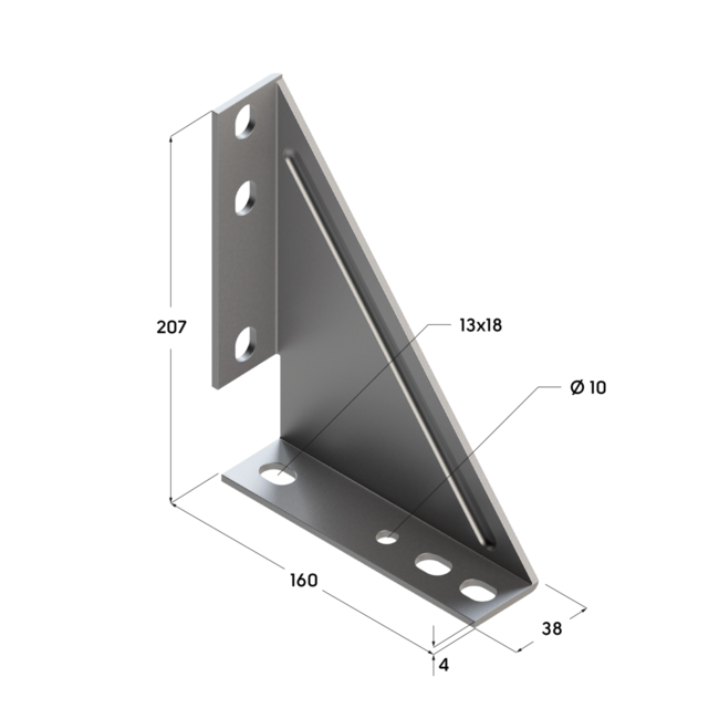 Угол усиленный ТAH 207х160 38-41 4F6 Termoclip ,фото 3