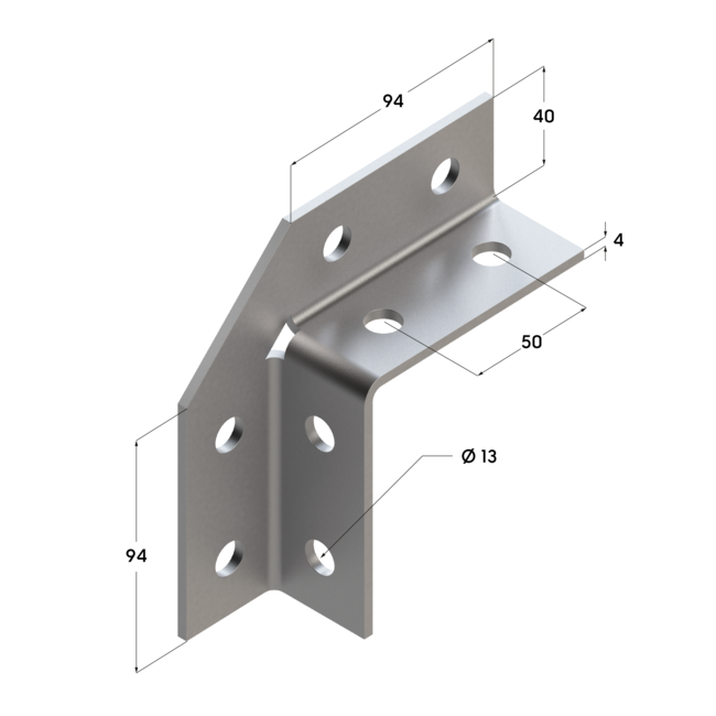 Угол универсальный ТAU 90 38-41 4F8 Termoclip ,фото 3