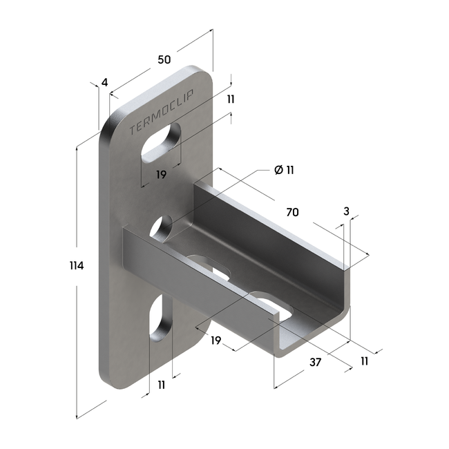 Фланец седельный продольный TSF L 28 5F2 Termoclip ,фото 3