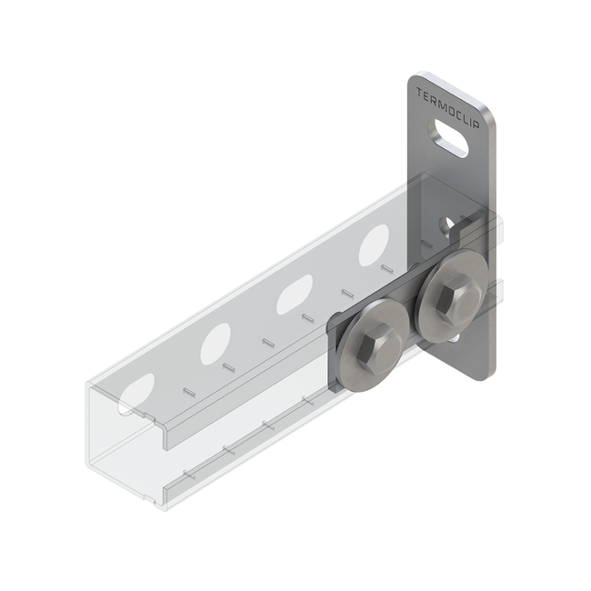 Фланец торцевой продольный TEF L 38-40 4F2 M10 Termoclip ,фото 3