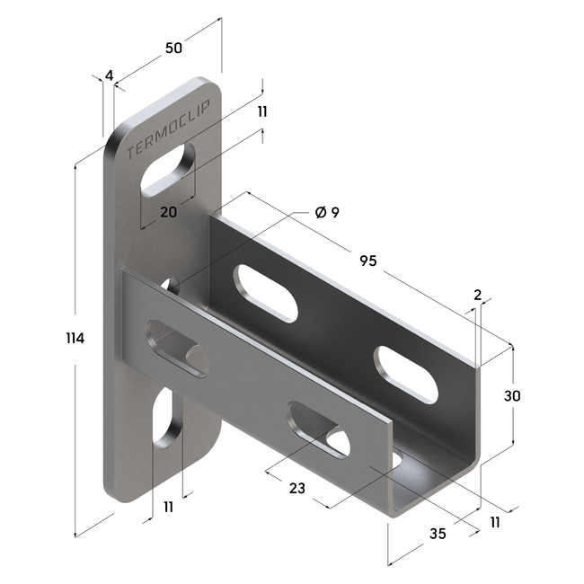 Фланец седельный универсальный TSF U 28 4F6 Termoclip ,фото 4