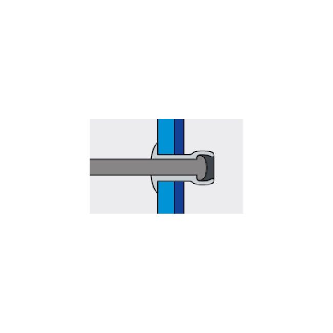 Заклепка вытяжная Ст/Ст 6,0х8 станд. бортик Bralo, Диаметр гильзы, d1 мм: 6, Длина гильзы, L  мм: 8 ,фото 4