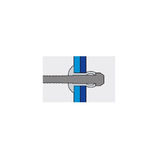 Заклепка вытяжная Ст/Ст 4,0х9,5 для мягких материалов / станд. бортик Bralo, Диаметр гильзы, d1 мм: 4, Длина гильзы, L  мм: 9,5 ,фото 4