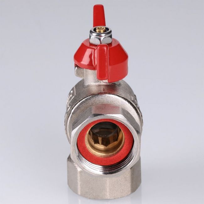 Кран шар. BASE угловой с накидной гайкой 1/2" вн.-вн. (короткий) Valtec VT.266.NS.0404, Размер крана: 1/2"х1/2" ,фото 6