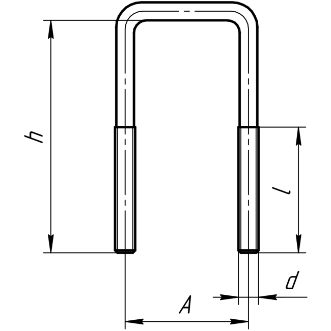 Хомут П-образный TSB 43Н170 M10 Termoclip ,фото 2