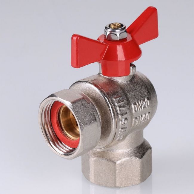 Кран шар. BASE угловой с накидной гайкой 1/2" вн.-вн. (короткий) Valtec VT.266.NS.0404, Размер крана: 1/2"х1/2" ,фото 5