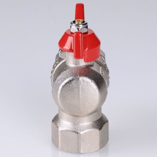 Кран шар. BASE угловой с накидной гайкой 3/4" вн.-вн. (короткий) Valtec VT.266.NS.0505, Размер крана: 3/4"х3/4" ,фото 2