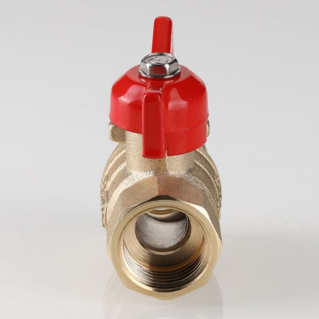 Кран шар. СТАНДАРТ, без покрытия, рукоятка бабочка 1/2", вн.-вн. (PN40) Valtec VT.122.GN.04, Размер крана: 1/2" ,фото 3