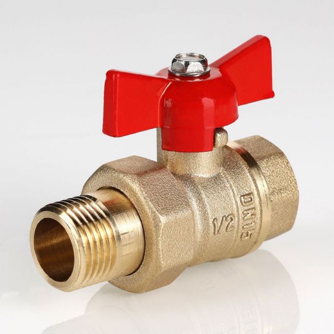 Кран шар. СТАНДАРТ, без покрытия, с полусгоном 1/2", вн.-нар. (PN40) Valtec VT.127.GN.04, Размер крана: 1/2" ,фото 4