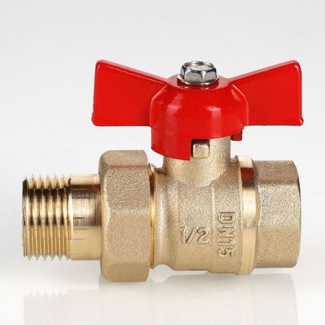 Кран шар. СТАНДАРТ,без покрытия, с полусгоном 3/4", вн.-нар. (PN40) Valtec VT.127.GN.05, Размер крана: 3/4" ,фото 4