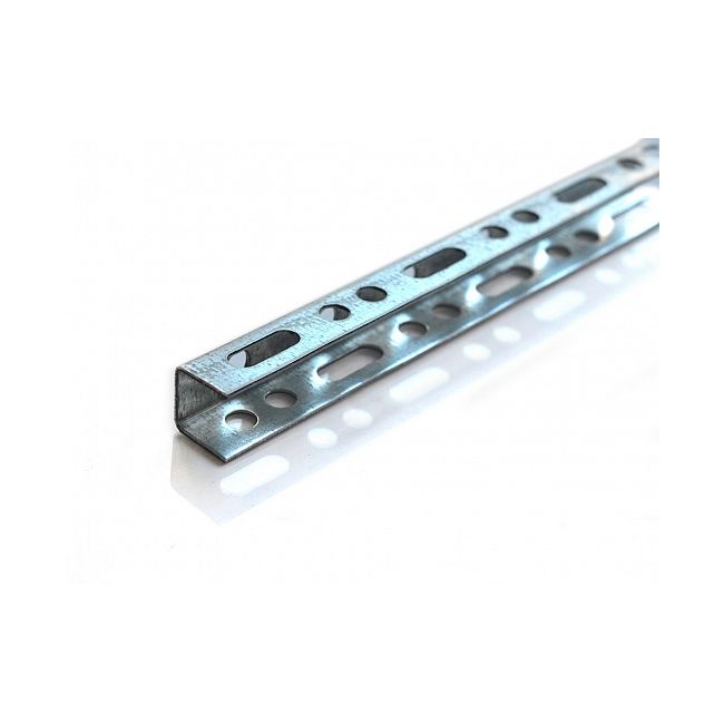 Профиль монтажный П(U)-образный 30х30х30 с перфорацией c 3 сторон Россия, Толщина профиля, мм: 1,8, Длина профиля, м: 2, Материал профиля: Оцинкованная сталь ,фото 2