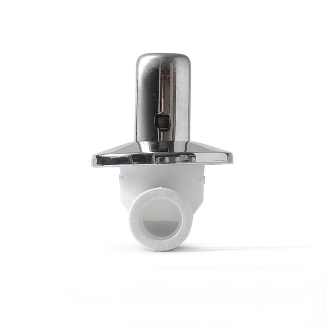 Клапан (вентиль) полипропиленовый с хромированной рукояткой белый, 32, PRO AQUA, PA43012, Размер изделия: 32 ,фото 3