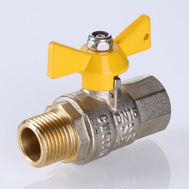 Кран шар. газ. VALGAS, рукоятка бабочка 1/2" вн.-нар. Valtec VT.278.N.04 ,фото 2