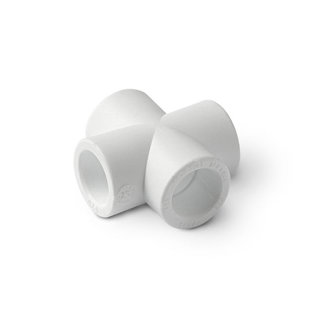 Крестовина переходная полипропиленовая белая, 40-32, PRO AQUA, PA17543, Размер изделия: 40x32 