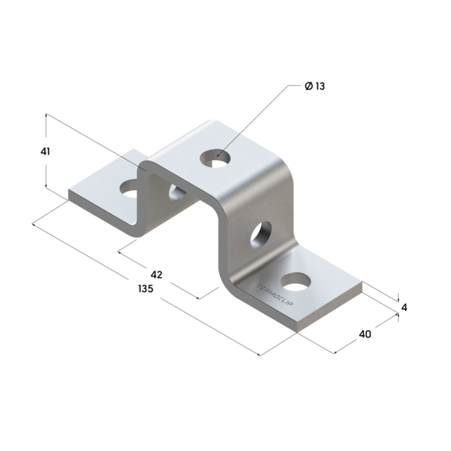 Скоба соединительная TCC SC 41х 41 4F5 Termoclip, Для профиля: 41/41 ,фото 2