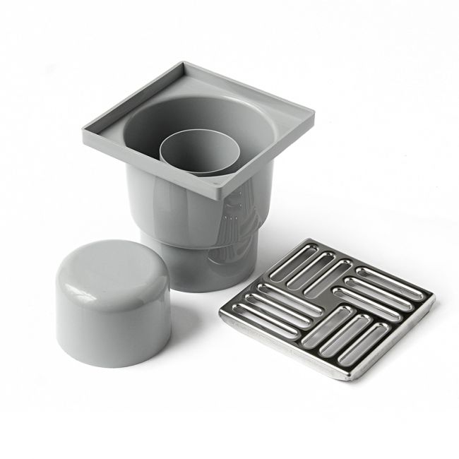 Трап c вертикальным отводом с решеткой из нержавеющей стали, Размер изделия: 50 ,фото 2