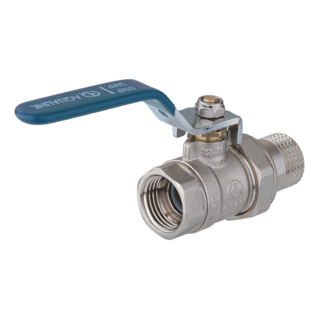 Кран шаровой со сгоном вн-нар ручка Aqualink, Размер крана: 3/4" ,фото 2