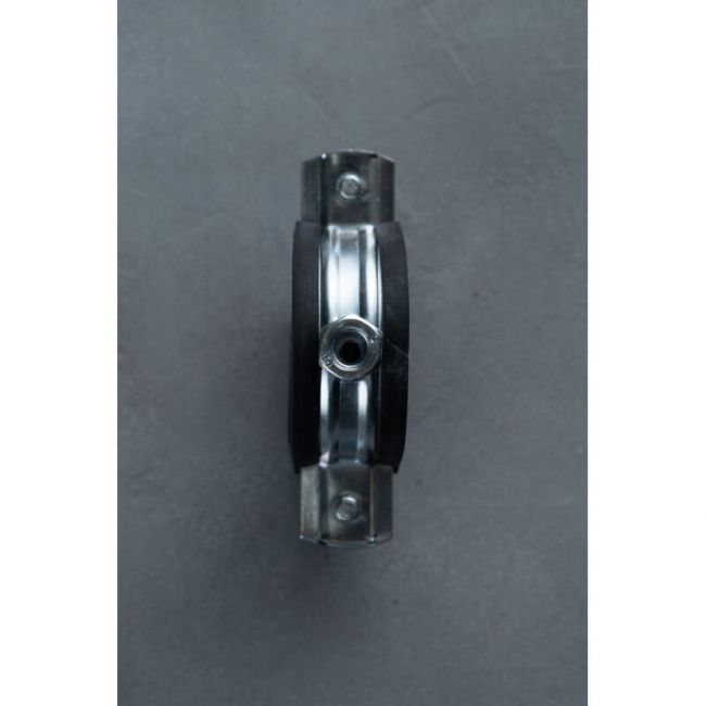 Хомут сантехнический с резинкой ¾” (25-28мм) Россия, Размер хомута в дюймах: ¾”, Для трубы диаметром, мм: 25-28, Размер гайки: М8, Материал хомута: Сталь оцинкованная ,фото 2