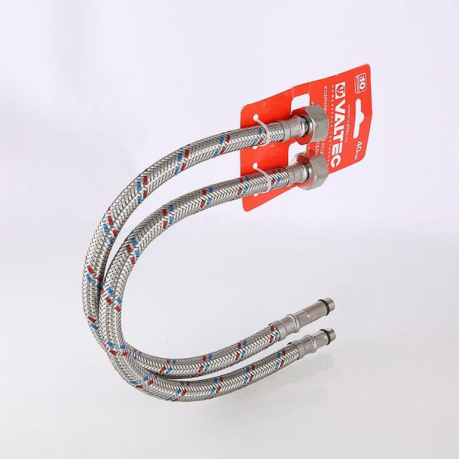 Комплект г/п для смесителя М10х18+М10х35 - G1/2" 50см Valtec VTf.005.IS.0410050 ,фото 2