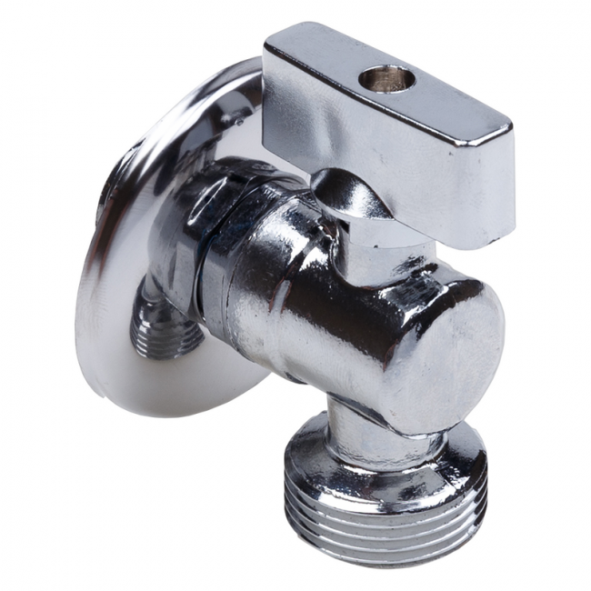 Кран шаровой угловой с удлиненной резьбой Aqualink, Размер крана: 1/2"х3/4" 