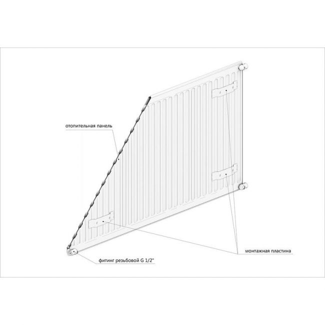 Стальной панельный радиатор PB 20-5 гигиенический Оазис боковое подключение, Длина, мм: 2200 ,фото 2
