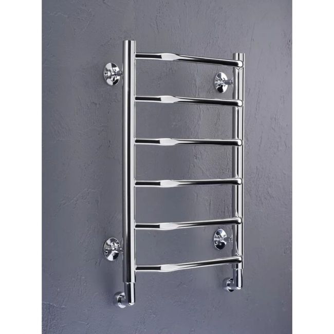 Полотенцесушитель водяной "Лесенка Трапеция" Олимп 500x400, бок.подкл., подключение 1", Размер полотенцесушителя ВхШ, мм: 500*600, Тип подключения: Водяной, Форма полотенцесушителя: Лесенка, Резьба подключения: G1", наружная ,фото 3