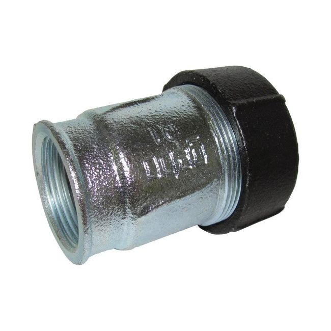 Соединитель обжимной из чугуна, с внутренней резьбой, тип IK для стальных и РЕ труб, 2", Gebo, 17.195.01.06, Размер изделия: 2" 