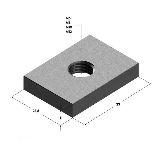 Гайка профиля универсальная TNU 28-40 6F М10 (450/50 шт/кор) Termoclip ,фото 3