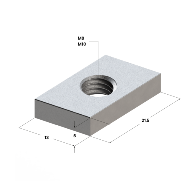 Гайка профиля TN 28 4F М8 (900/100 шт/кор) Termoclip ,фото 3
