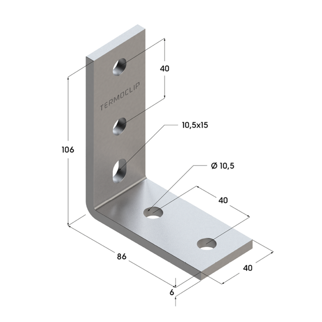 Уголок TA 90 38-41 6F5 Hdg Termoclip ,фото 3