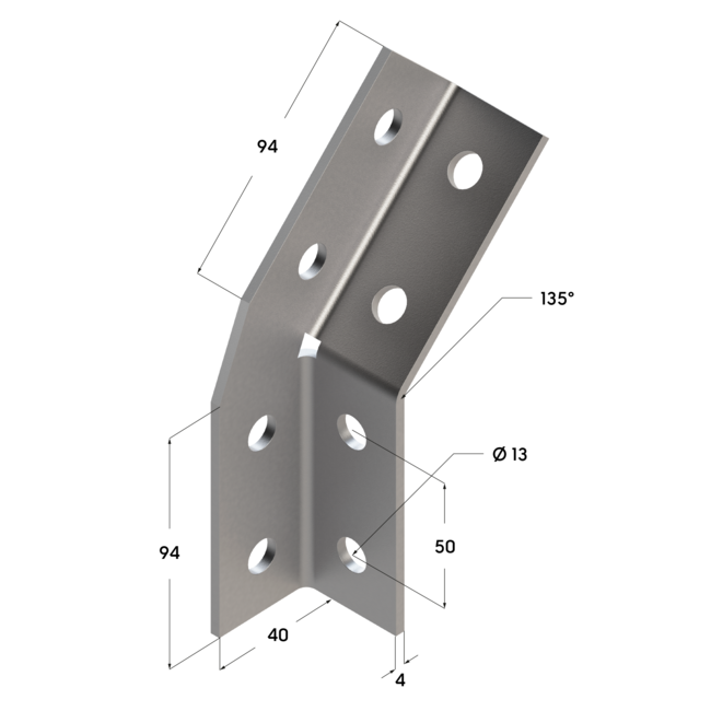 Угол универсальный ТAU 135 38-41 4F8 Termoclip ,фото 3