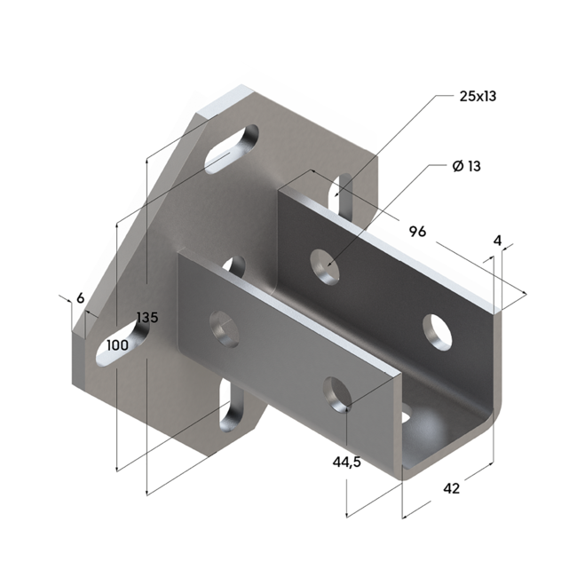 Фланец седельный универсальный TSF U 38-41 6F6 Hdg Termoclip ,фото 3