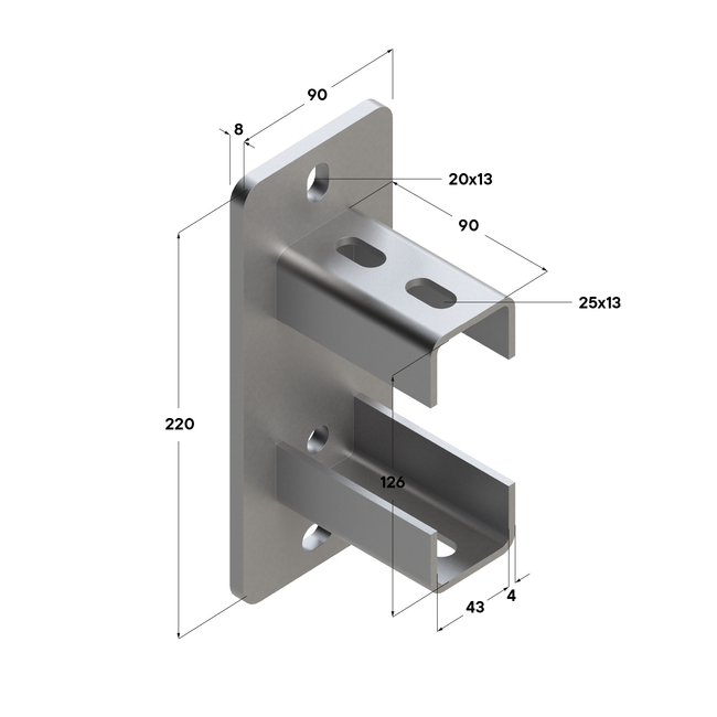 Фланец седельный TSF 41-124D 8F4 Hdg Termoclip ,фото 2
