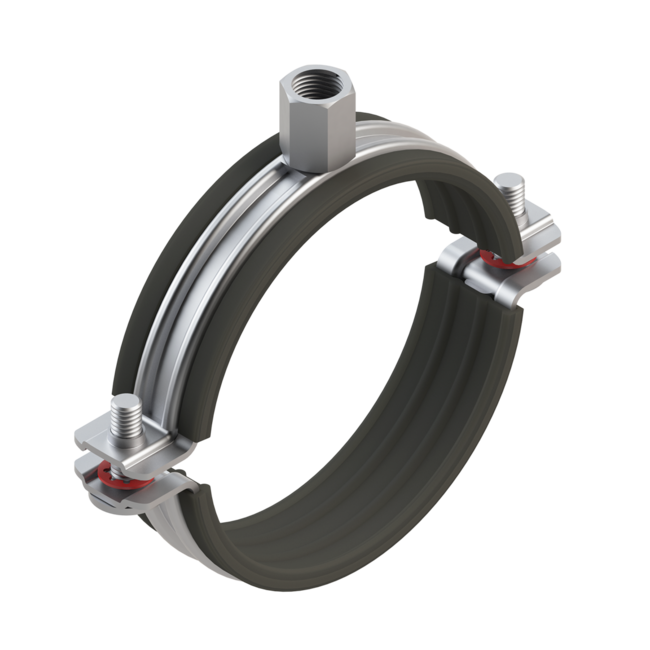 Хомут для стандартных нагрузок PI-SD 7" (193-200) М8/М10 25x2,0F Termoclip, Размер хомута в дюймах: 7”, Для трубы диаметром, мм: 193-200, Метрическая резьба: M8/M10 