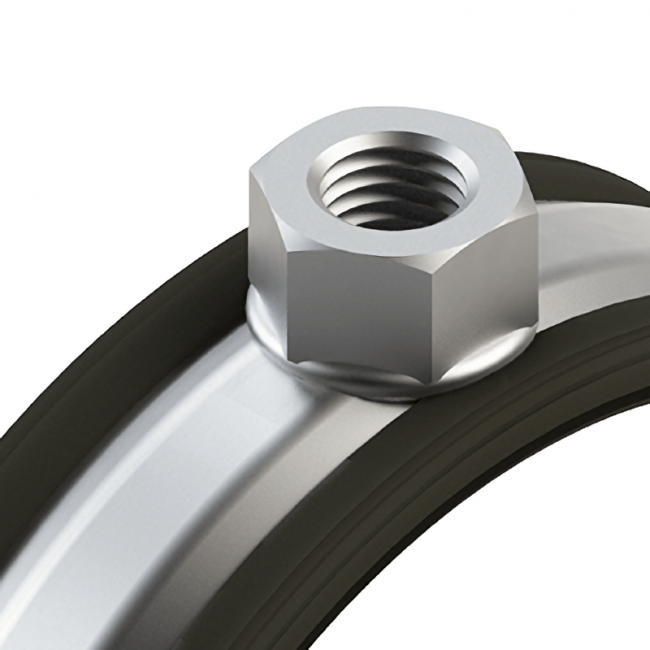 Хомут для высоких нагрузок PI-НD 1" (30-35) M12 25x2,0F Termoclip, Размер хомута в дюймах: 1”, Для трубы диаметром, мм: 30-35, Материал хомута: Сталь оцинкованная, Метрическая резьба: М12 ,фото 2