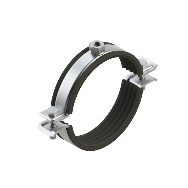 Хомут для сверхвысоких нагрузок PI-ХНD 8" (215-227) M16 40x4FV Hdg Termoclip, Размер хомута в дюймах: 8”, Для трубы диаметром, мм: 215-227, Материал хомута: Горячее цинкование, Метрическая резьба: М16 