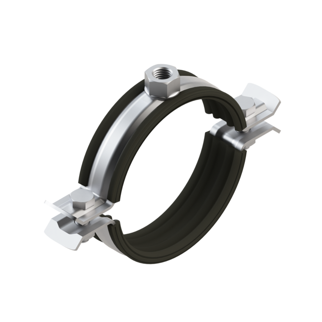 Хомут для высоких нагрузок PI-НD 3¼'' (95-100) М12 30х2,5FV Termoclip, Размер хомута в дюймах: 3 ¼”, Для трубы диаметром, мм: 95-100, Материал хомута: Сталь оцинкованная, Метрическая резьба: М12 