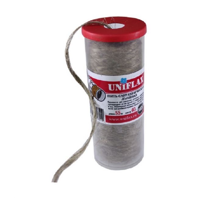 Нить сантехническая льняная Uniflax 55 метров ,фото 2
