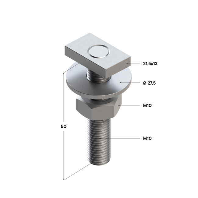Болт T-образный TBТ 28 4F M8x80 (110/55 шт/кор) Termoclip ,фото 3