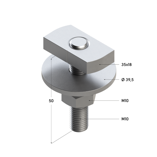 Болт T-образный TBТ 41 8F M8x60 Termoclip ,фото 3