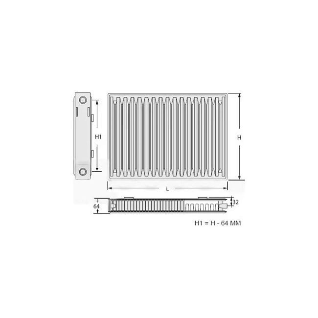 Радиатор стальной панельный Kermi FKO Тип 12 высота 900 mm боковое подключение, Длина, мм: 2000 ,фото 3