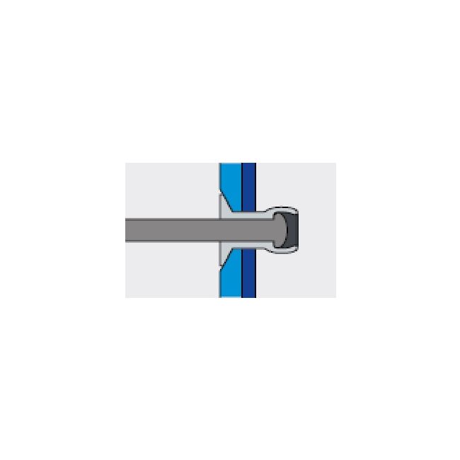 Заклепка вытяжная Нерж/Нерж 3,2х12 потайной бортик 120° Bralo, Диаметр гильзы, d1 мм: 3,2, Длина гильзы, L  мм: 12 ,фото 4